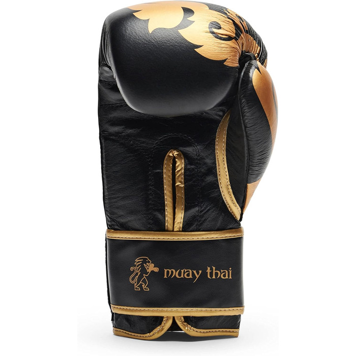 Боксерські рукавички Leone 1947 Muay Thai, 12 Oz, чорні