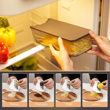 Набір для нарізки овочів ONCE FOR ALL з піддоном, овочевий слайсер, для нарізки картоплі фрі та картоплі, нарізчик цибулі, слайсер огірків - кубик-нарізач (оновлення Space Grey + комплект кошиків кольору асфальт)