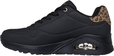 Кросівки Skechers UNO Jungle Nite для жінок (42 EU) - Чорний, Durabuck, Леопардовий принт, замша, сітка