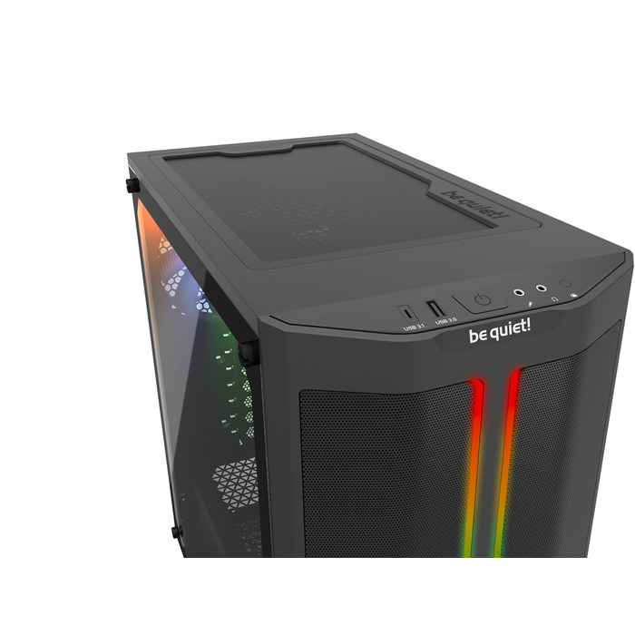 be quiet! Pure Base 500DX Black - корпус ПК з 3 вентиляторами Pure Wings 2, ARGB підсвічуванням, підтримка радіаторів до 360 мм, скло