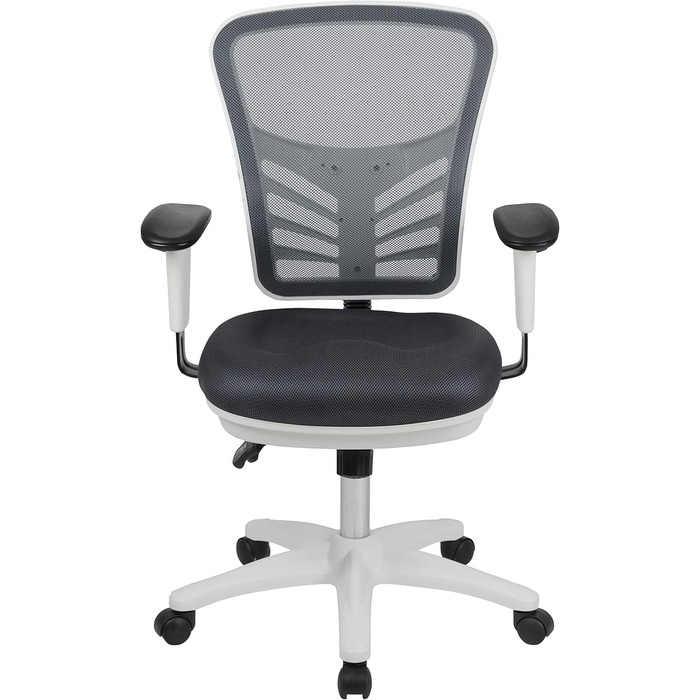 Офісний стіл Flash Furniture з сітчастою спинкою, м'яке сидіння, чорний, 68.6 x 64.8 x 112.4 см