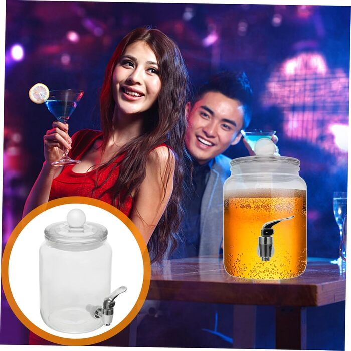 KICHOUSE 1 Piece Machine for Cold Drinks, Large Pouring Spout for Decanter, Wine Barrel, Shot Glass, Bottle, Stick Dispenser, Party Drink, Transparent Glass