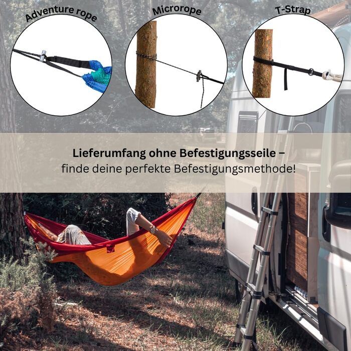 Гамак Amazonas Ultra-Light Adventure Coyote Kingsize (275x140 см, до 150 кг) - надлегкий, зелений