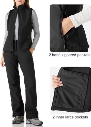 Жіноча софтшеллова жилетка Outdoor Ventures - легка, вітронепроникна, з флісовою підкладкою, для спорту, гольфу та активного відпочинку (4 кишені)