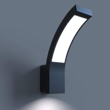LongLife LED вулична лампа-стіна 15W чорна IP54 нейтральне світло для саду та огорожі