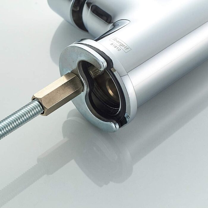 Кухонний змішувач IBERGRIF M22105A, однолеверний, матовий, сріблястий