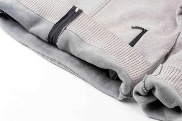 Чоловіча в'язана кофта з коміром-стійкою, на блискавці, з м'яким плюшевим підкладкою. Зручна чоловіча куртка-кардиган з тонкого в'язання для осені та зими (Бежевий, M)