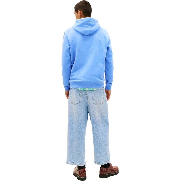 Чоловічий худі Tommy Jeans Linear Logo з капюшоном, колір Light Horizon Blue, розмір S
