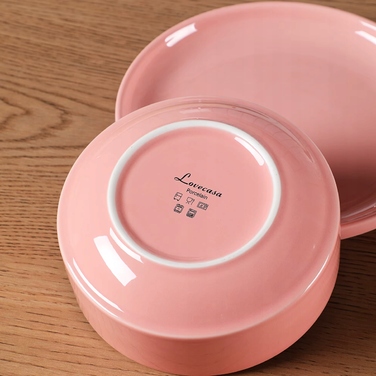 Порцеляновий обідній сервіз на 12 осіб, 48 предметів, рожевий, вінтажний стиль