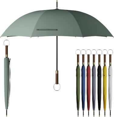 Sapor Design Umbrella Stock Umbrella Stormproof Auto-Open Windproof | XXL Large & Stable for 2 People Men & Women | Golf Umbrella Travel – 123 cm Ø Elegant Sage Green - Modern