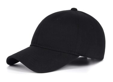 Кепка бейсболка Zylioo XL/XXL чорна (Black) 7 см, регульована, великий розмір, чоловіча/жіноча