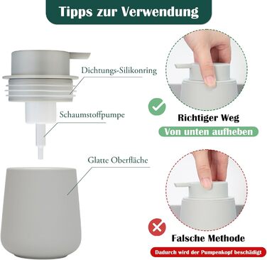 Дозатор для миючого засобу BosilunLife 350 мл - Наповнюваний, велика кнопка, стильний, антиковзкий, BPA-free для кухні та ванної кімнати