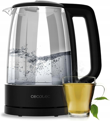 Електричний чайник Cecotec ThermoSense 390, 2200 Вт, 1,7 л, чорний