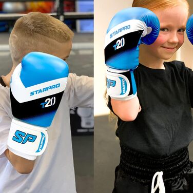 Starpro Kids Boxing Gloves - Small & Delicate Hands - Boxing Gloves for Children Ages 6-10 - Youth Boxing Set Light Blue 4oz