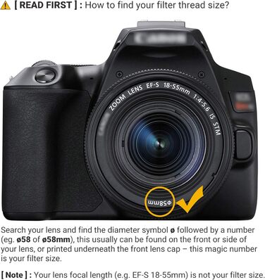 Графільтр PROfezzion Variable ND Filter: регульований нейтральний фільтр ND2-ND2000 для об'єктивів Sigma, Nikon, Fujifilm (58mm)