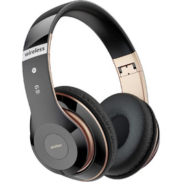 Бездротові навушники Lankey Sound Bluetooth Over-Ear з 6 EQ, FM, SD/TF, вбудованим мікрофоном, 65 годин роботи, чорний колір