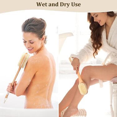 Щітка для спини Trockenbürste, масажна щітка для тіла, суха щітка для лімфодренажу, душова щітка, скрабер для тіла