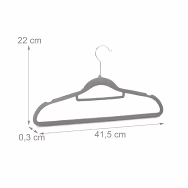 Relaxdays Velvet Clothes Hanger Set