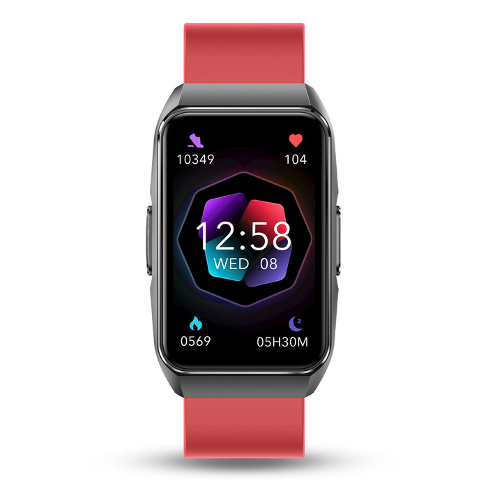 Смарт-годинник для літніх людей JG Smart EKG-650, українське меню, червоний