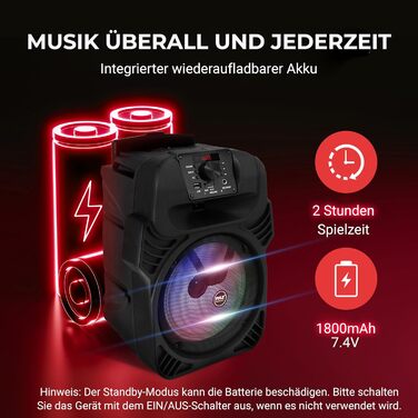 Pyle Partybox 600W Bluetooth Колонка Портативна з LED, USB/SD/MP3, для Караоке, Вечірок, Подій та DJ
