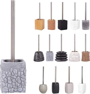 Набір для чищення унітазу Sanilo, широкий вибір, висока якість, елегантний дизайн (Сірий камінь)