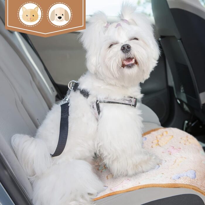 М'яка ковдра для собак та котів Sinmoe 12 шт. (40 x 60 см) з принтом лапок, кісток, зірок, слоників