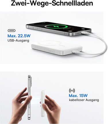 Power Bank Baseus EnerFill MagSafe 10000mAh з PD 22.5W та бездротовою зарядкою 15W для iPhone