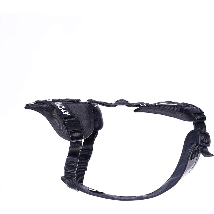 Нашийник для дратхаунда Juliu-K9 Mantrailing 19MTR з неоновим кантом (S, чорний)