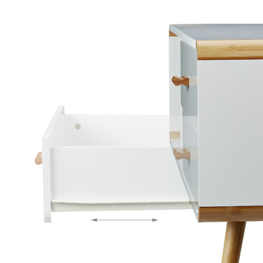 Relaxdays Sideboard with Rounded Corners
