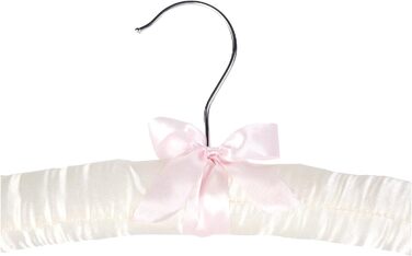 LOHAS Home 10-Pack Clothes Hangers with Anti-Rust Hooks and Satin Padding, Gorgeous, Pale Ivory Satin Padded Clothes Hangers, Cream White