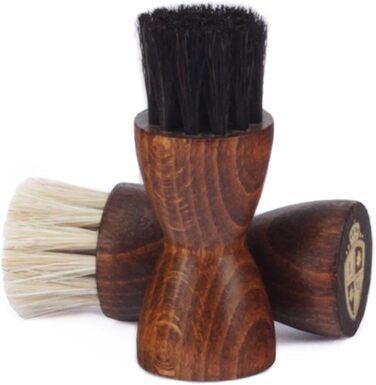 Langer & Messmer Shoe Care Set incl. high-quality leather care creams and horsehair brushes for effective care of your smooth leather shoes - The shoe care set for professional shoe care