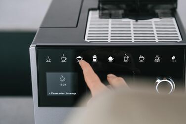 Melitta CI Touch - Fully Automatic Coffee Machine with Milk System, Coffee Machine with Integrated Coffee Grinder and Milk Frother, for e.g. Espresso or Cappuccino, silver Silver Facelift