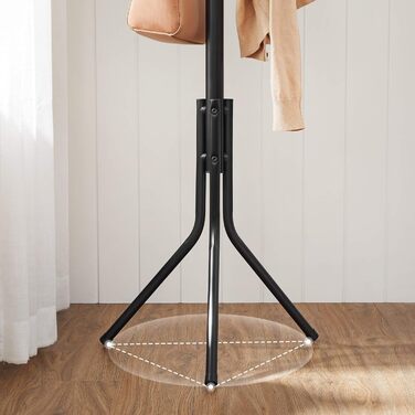 SONGMICS 182 cm Height Wardrobe Rack Stable Metal Clothes Rack Wardrobe, White, RCR19W (49 x 49 x 182H cm, Black)