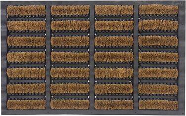 LSC Tuff Scrape Doormat, durable outdoor doormats, removes grass, mud, and dirt, 100% natural coconut fiber bristles with rubber backing, machine washable, non-slip doormats, large (nbs 1