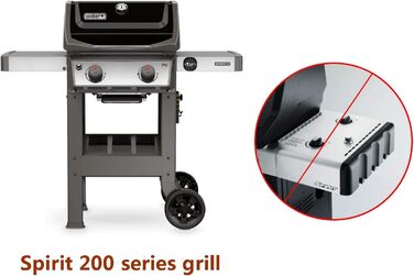 Чохол onlyfire для гриля Weber Spirit E210/E220 (фронтальне керування), водонепроникний 600D Oxford, сумісний з Weber 7138 Spirit I & II 200 серії, міцний чохол для газового гриля