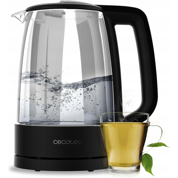 Електричний чайник Cecotec ThermoSense 390, 2200 Вт, 1,7 л, чорний