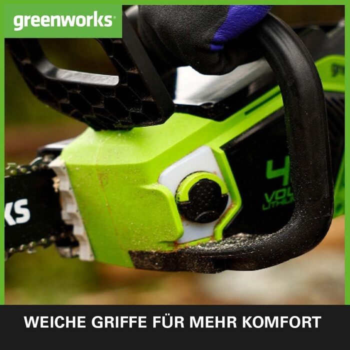 Акумуляторна ланцюгова пила Greenworks G40CS30II, шина 30 см (12
