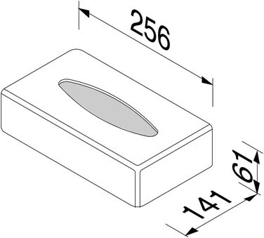 Geesa Kleenex Box, freestanding or for wall mounting, chrome-plated ABS, silver