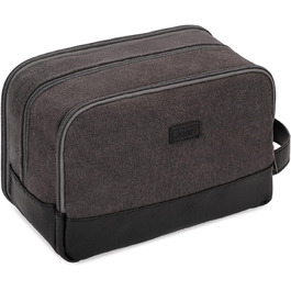 Чоловіча дорожня косметичка WANDF з канвасу, водонепроникна, зелена/темно-сіра