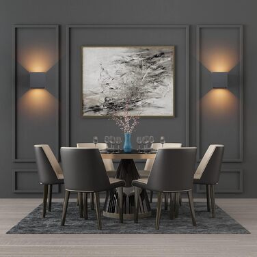 LED-стінні світильники Klighten 12W, 2 шт. з регульованим світловим променем, 3000K, IP65, для дому та вулиці, Антрацит