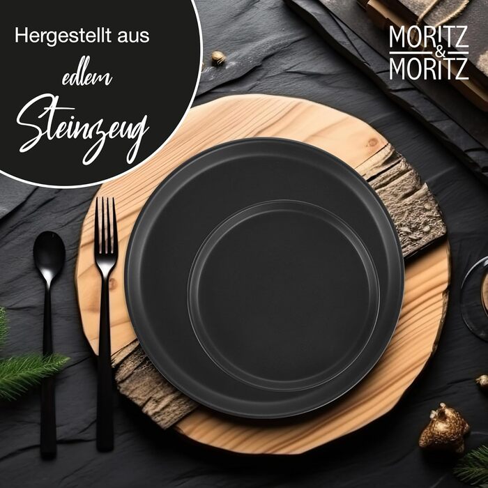 Набір посуду Moritz & Moritz NORDIC на 6 осіб (48 предметів) - 18-ти частинний сервіз з кераміки, скандинавський дизайн, міцний набір тарілок для щодня та гостей