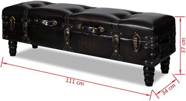 Банкетка-оттоманка vidaXL коричнева з відділенням для зберігання