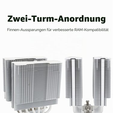 Кулер для процесора Thermalright Peerless Assassin 120 SE White ARGB, 6 теплових трубок, 2 вентилятори 120мм PWM, для AMD AM4/AM5, Intel LGA 1700/1200/115x/2011