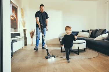 Бездротовий акумуляторний пилосос SEVERIN HV 7166 (Чорний): 60 хв роботи, 2-в-1, для тварин, легкий, без мішка, 400 Вт