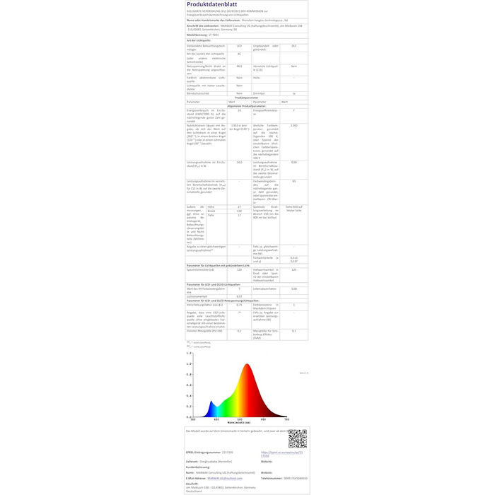 LED настільна лампа Doppelkopf з регулюванням яскравості, 24W, 80см, велика та яскрава, захист очей, чорний колір, гнусий шийка, 25 режимів освітлення, для офісу та дому