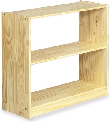 IDIMEX 3-Tier Wooden Bookshelf - Natural Finish