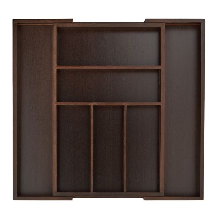Relaxdays Cutlery Insert Bamboo Dark Brown