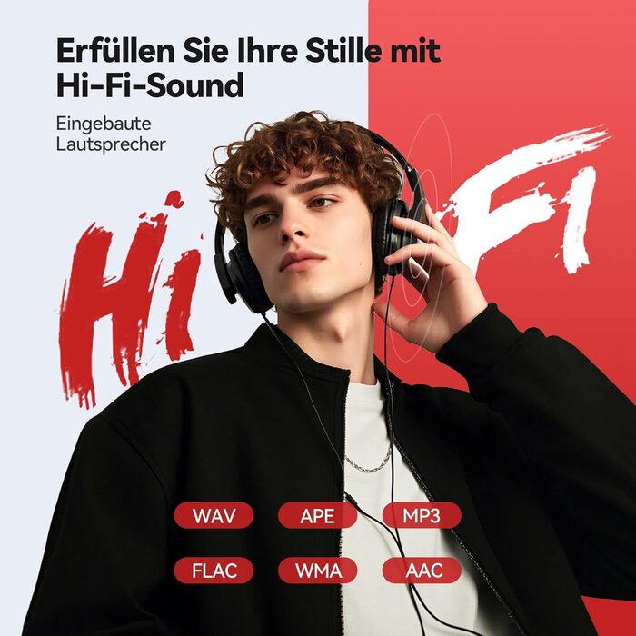 MP3 плеєр AGPTEK 64GB з Bluetooth 5.3, TFT-екраном 2.4