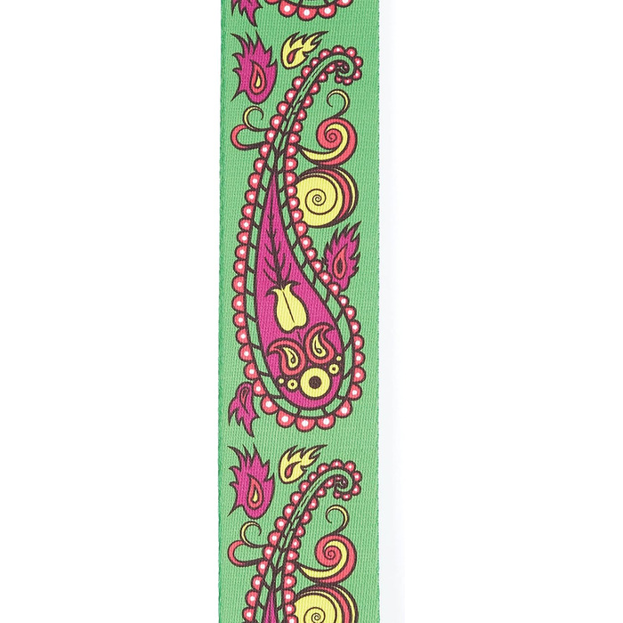 Ремінь для гітари D'Addario Planet Waves Joe Satriani Collection, тканий, Paisley, зелений, 1520мм x 50мм