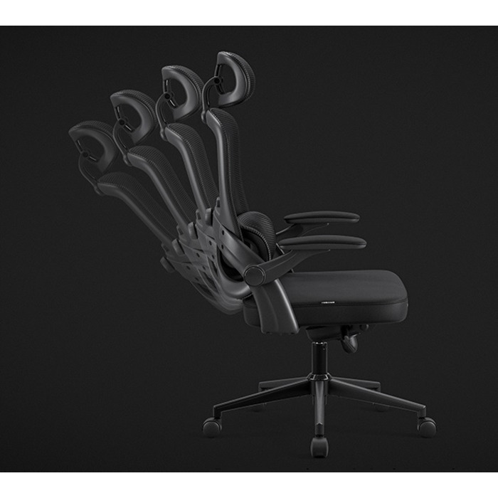 Ергономічне офісне обертове крісло для роботи Diablo V-Light, чорне